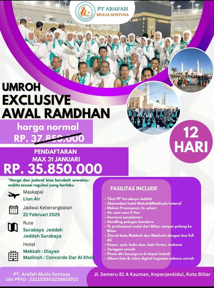 umroh exclusive awal ramadhan
