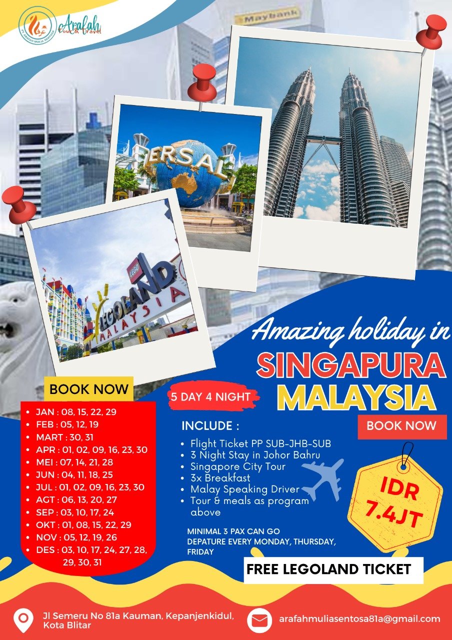open trip 2 negara 5d4n